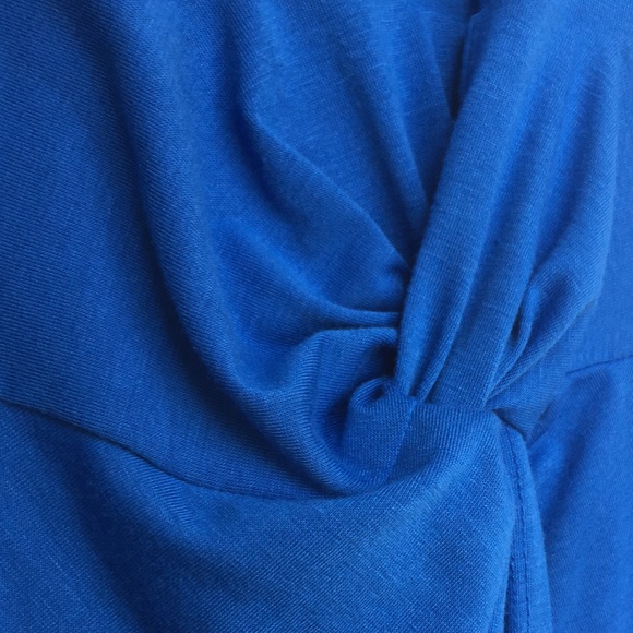 Royal blue asymmetric knot front dress. Size XS - Picture 4 of 6